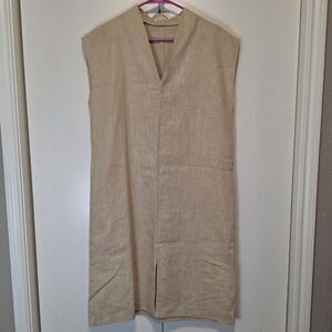 Muun Tan Canvas Dress with Pockets